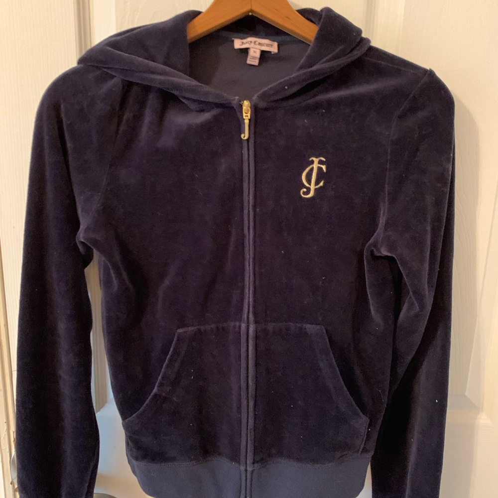 navy blue juicy couture zip up